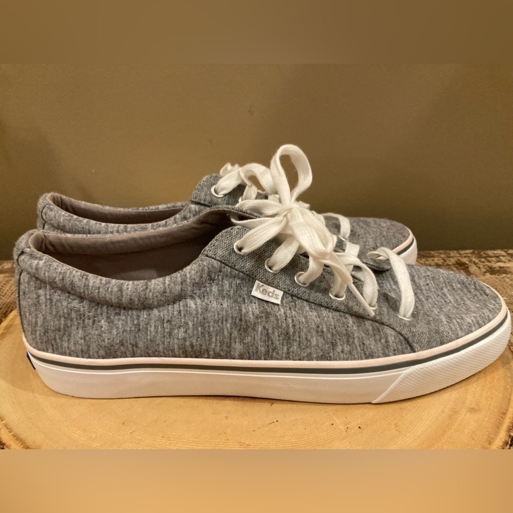 Keds Women's Jump Kick Jersey Gray Sneakers - Size 11 WF64519